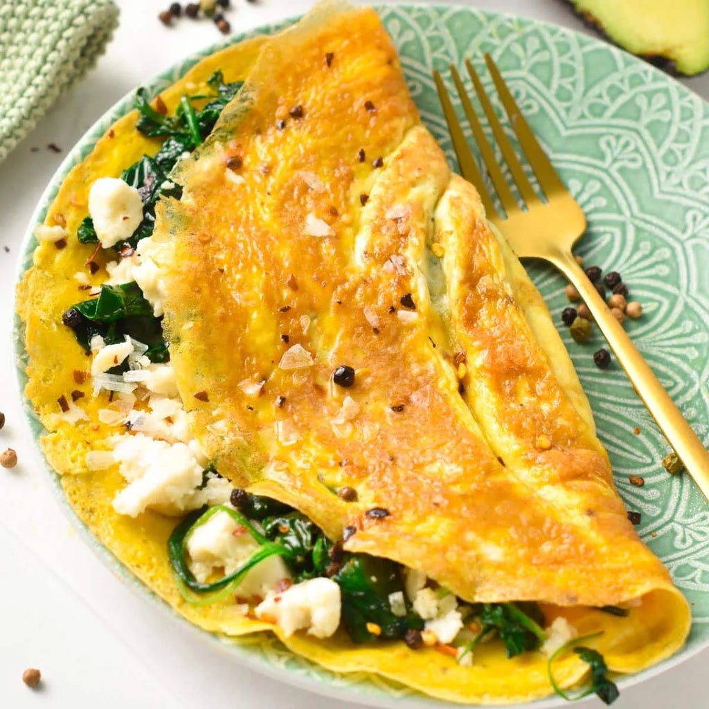 omelette épinard féta